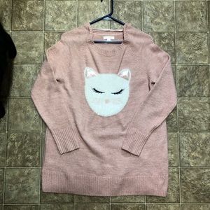 Cute pink kitty sweater